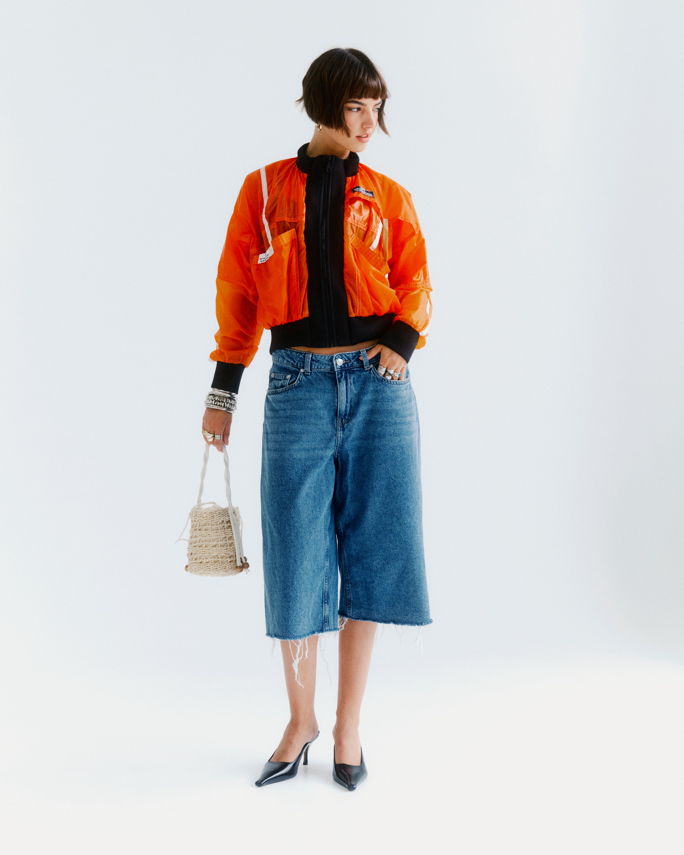 Orange parachute bomber