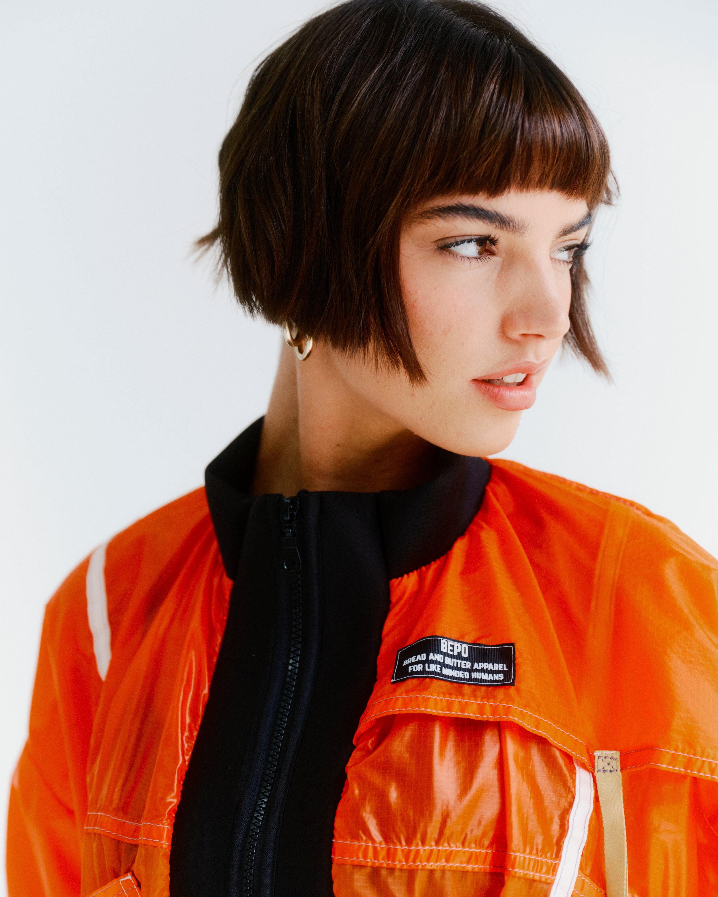 Orange parachute bomber