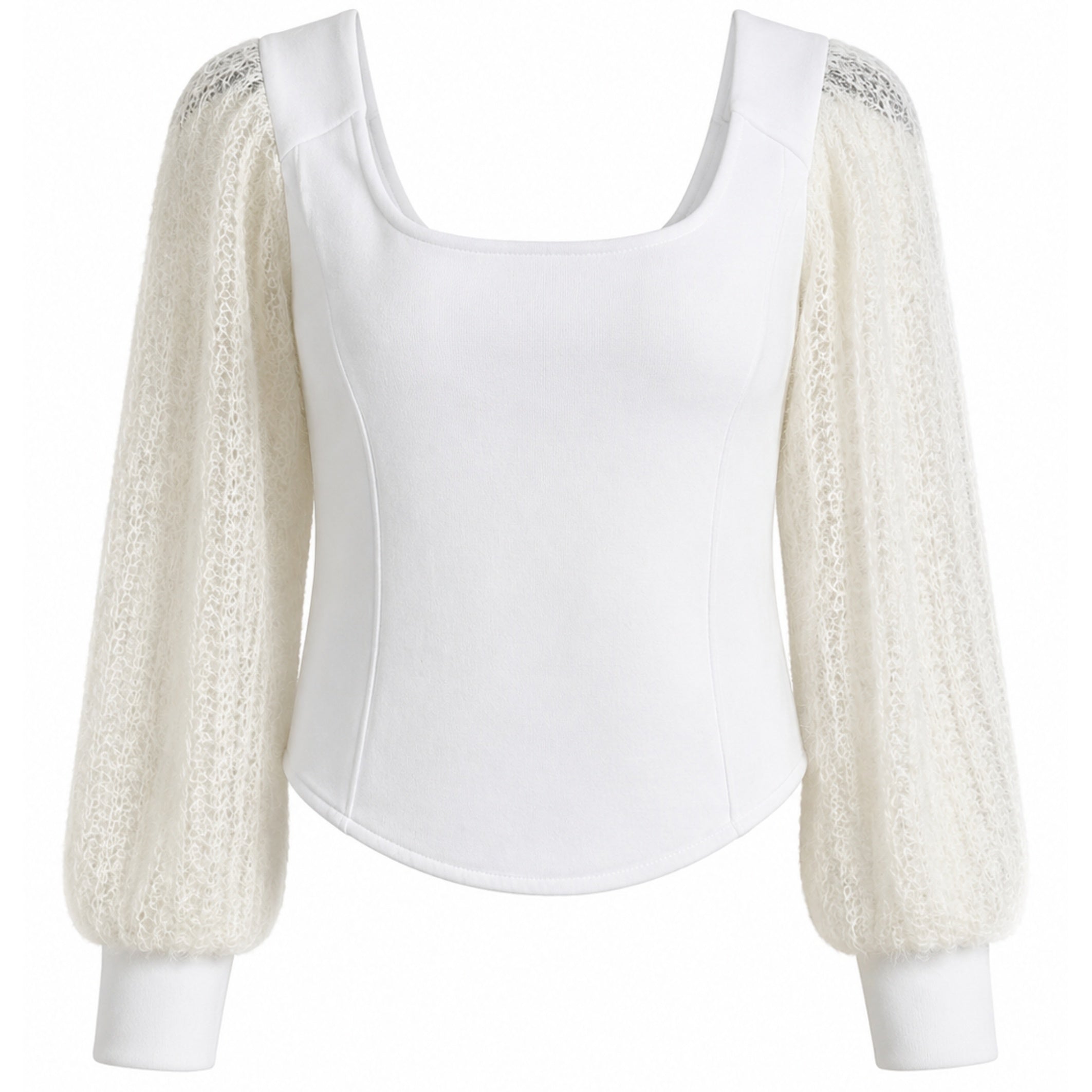 cream crochet top