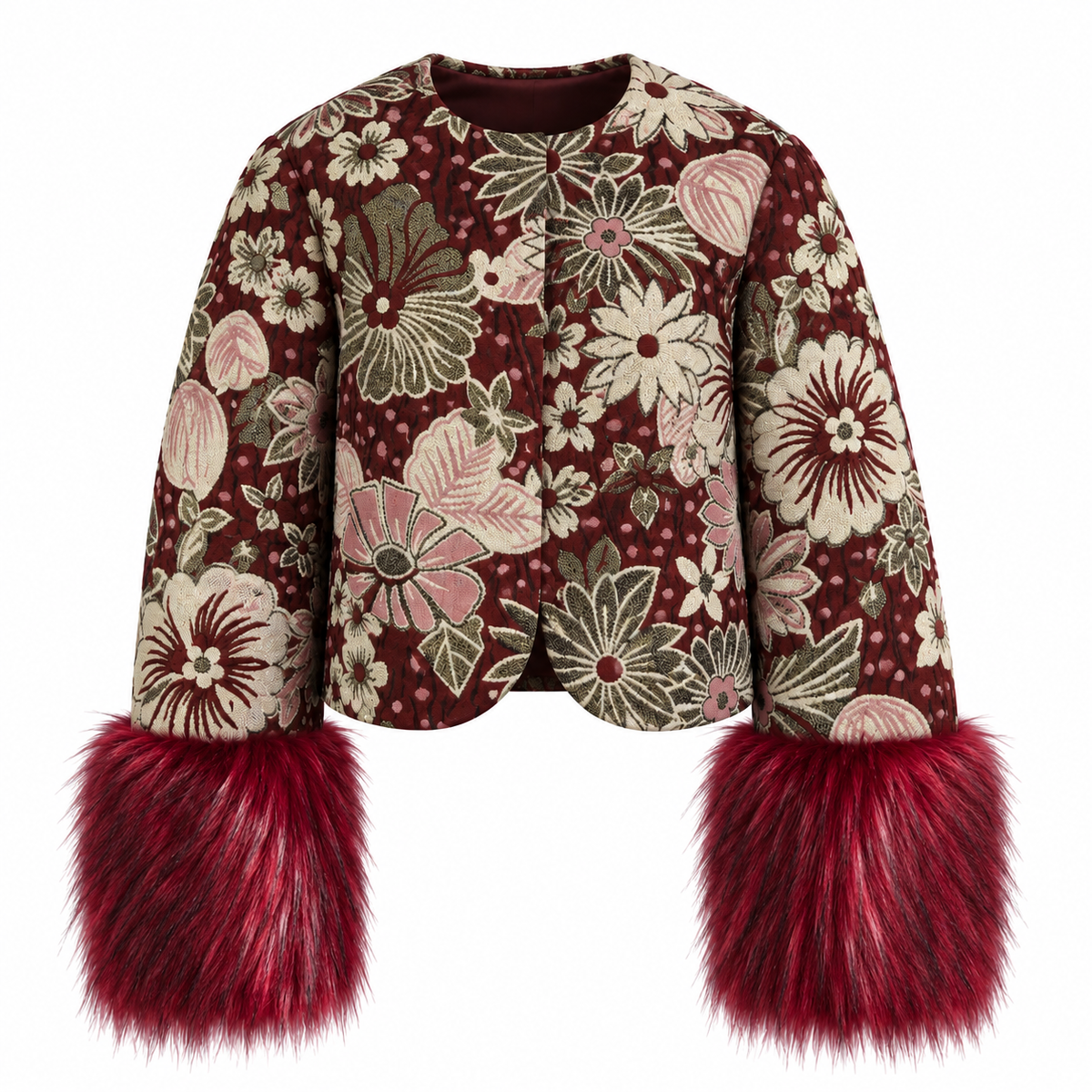 Burgundy brocade