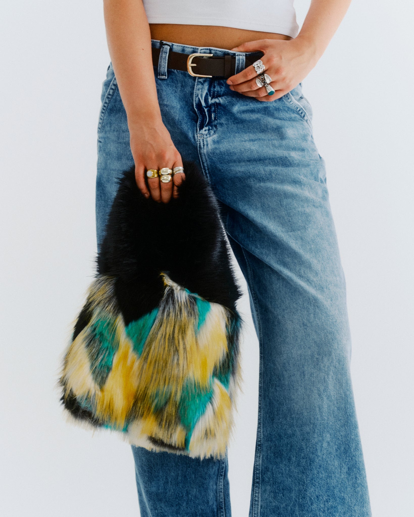 Faux fur bag