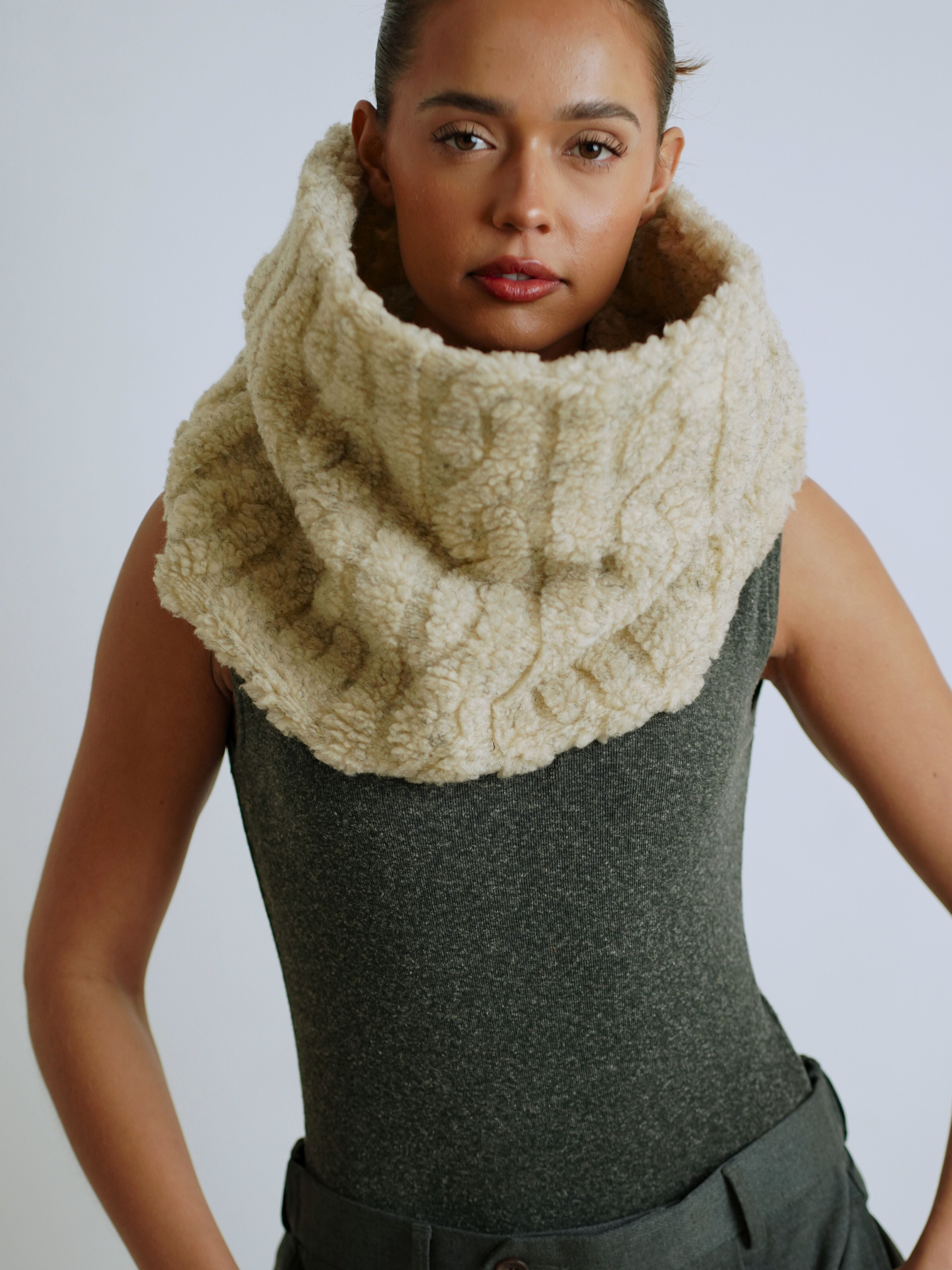 Beige Fleece Snood
