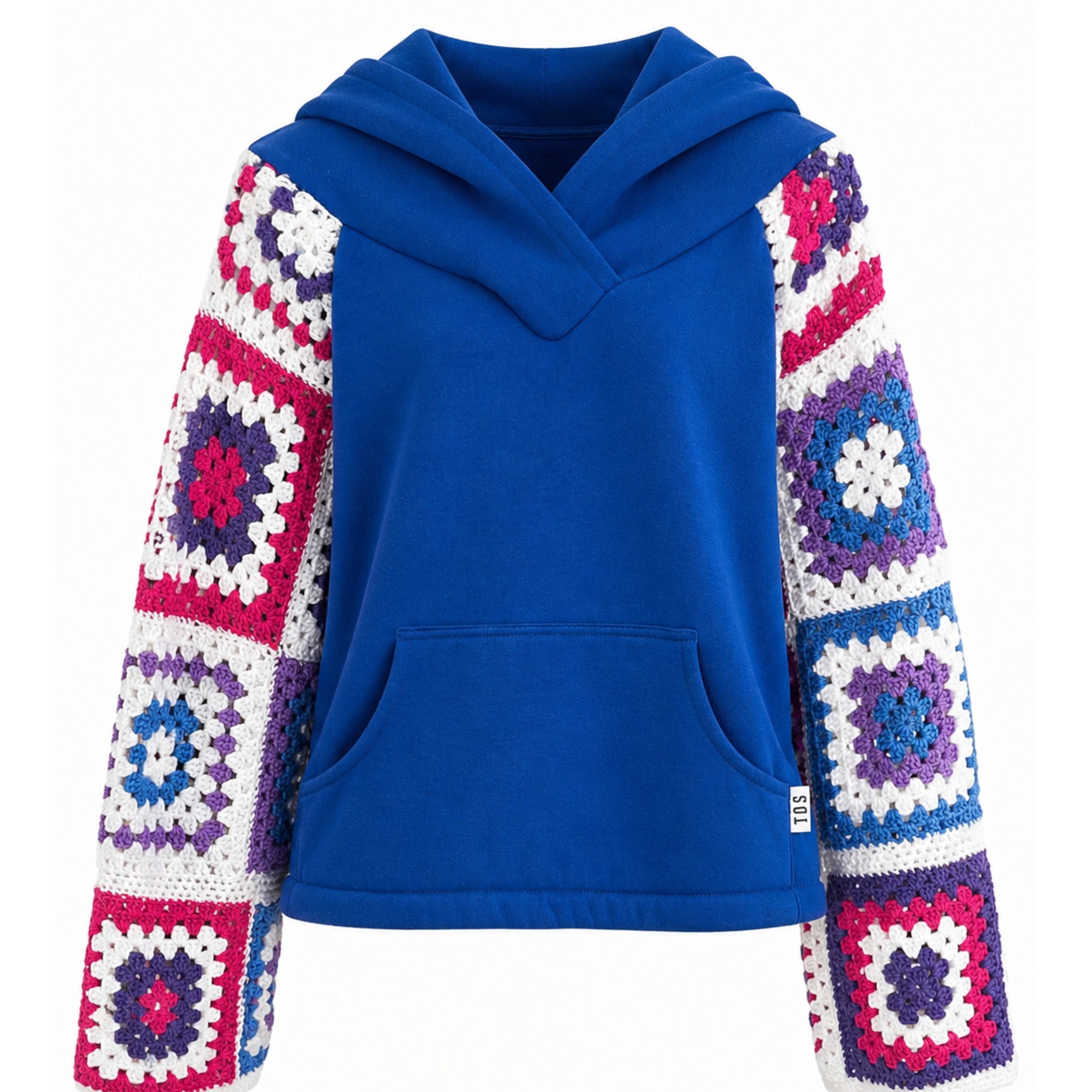 blue hoodie
